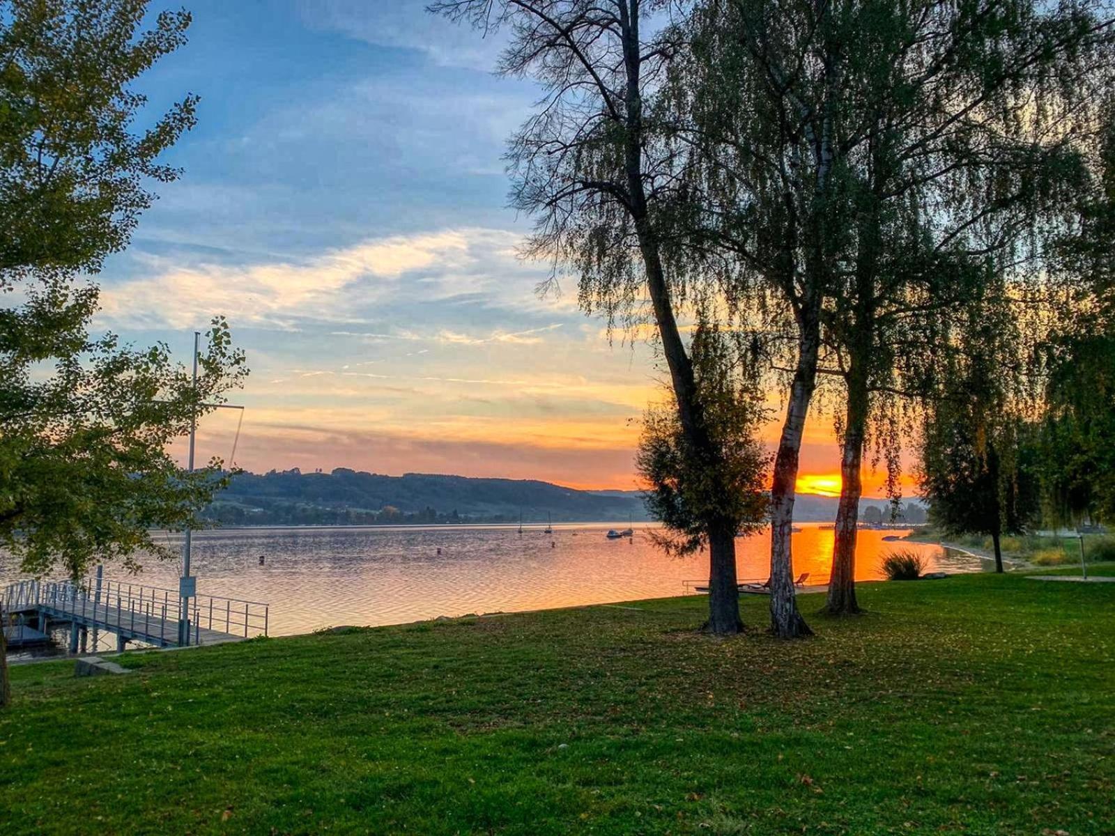 Seeblick-Oase Istayunixi Seenaehe-Sauna-Balkon-Netflix-Parkplatz Ohningen Exterior foto